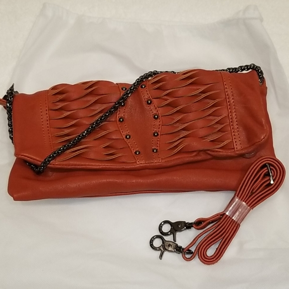 7 Chi Leather Clutch in Rust - Picture 5 of 6